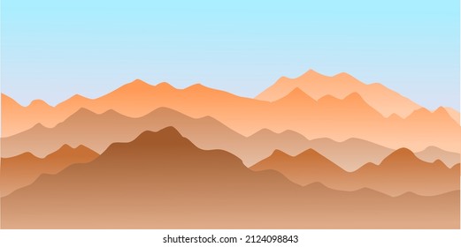 vector mountain ridge background landcsape