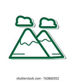 vector mountain sticker
