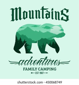 Vector mountains adventures logo