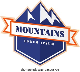 Vector Mountains Emblem logo