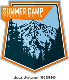 Vector Mountains Emblem logo