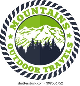 Vector Mountains Emblem logo