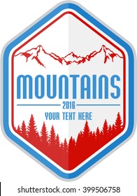Vector Mountains Emblem logo