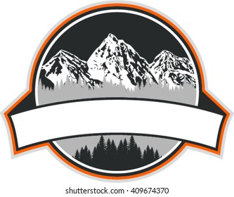 Vector Mountains Emblem logo