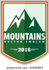 Vector Mountains Emblem logo