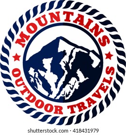Vector Mountains Emblem logo