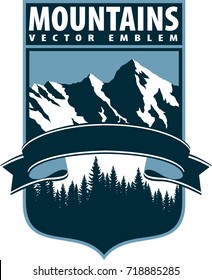 Vector Mountains Emblem logo