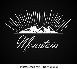  Vector mountains emblem.
vector mountain logo Mountains and travel icons. Outdoor events and camping leisure.