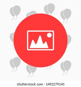 Vector Mountains Vector icon . Lorem Ipsum Illustration design