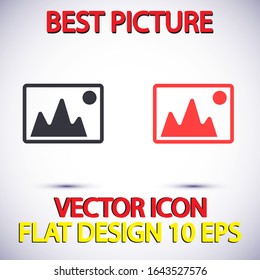 Vector Mountains Vector icon . Lorem Ipsum Illustration design