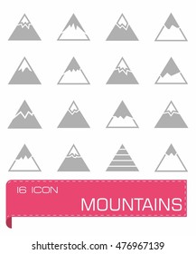 Vector Mountains icon set