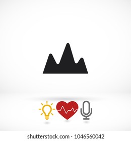 Vector Mountains Icon Symbol