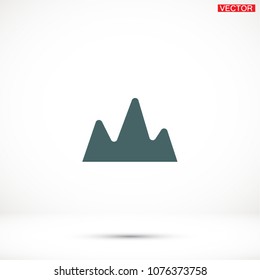 Vector Mountains Icon Symbol