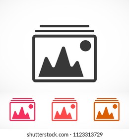 Vector Mountains Icon Symbol