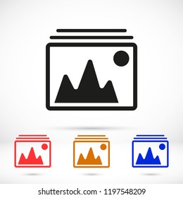Vector Mountains Icon Symbol