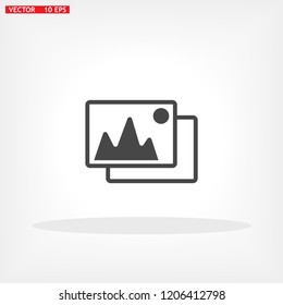 Vector Mountains Icon Symbol