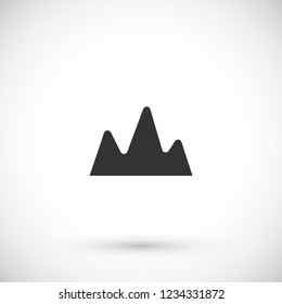 Vector Mountains Icon Symbol