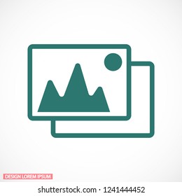 Vector Mountains Icon Symbol