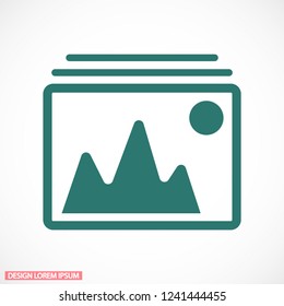 Vector Mountains Icon Symbol