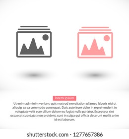 Vector Mountains Icon Symbol