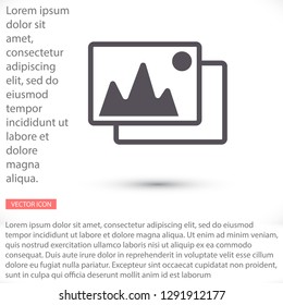 Vector Mountains Icon Symbol