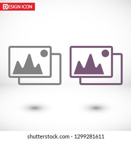 Vector Mountains Icon Symbol
