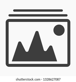 Vector Mountains Icon Symbol