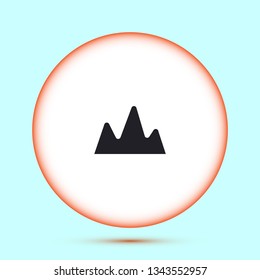 Vector Mountains Icon Symbol