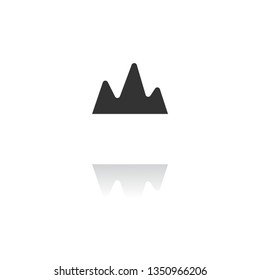 Vector Mountains Icon Symbol