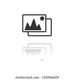 Vector Mountains Icon Symbol