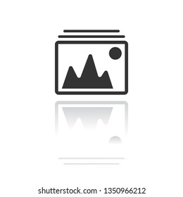 Vector Mountains Icon Symbol
