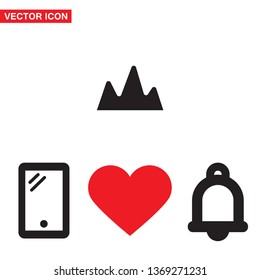 Vector Mountains Icon Symbol