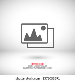 Vector Mountains Icon Symbol