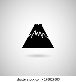 Vector Mountains Icon Symbol