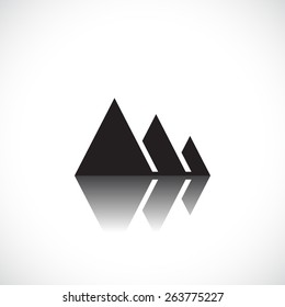 Vector Mountains Icon Symbol