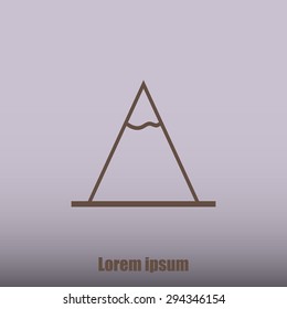 Vector Mountains Icon Symbol 