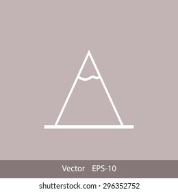Vector Mountains Icon Symbol