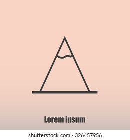 Vector Mountains Icon Symbol