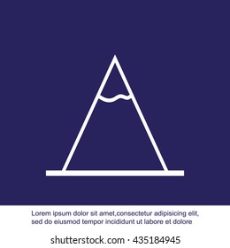 Vector Mountains Icon Symbol
