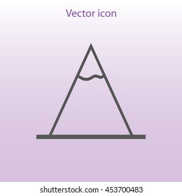 Vector Mountains Icon Symbol
