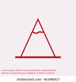 Vector Mountains Icon Symbol

