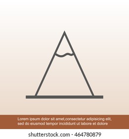 Vector Mountains Icon Symbol