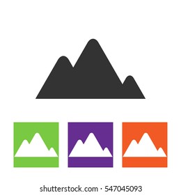 Vector Mountains Icon Symbol