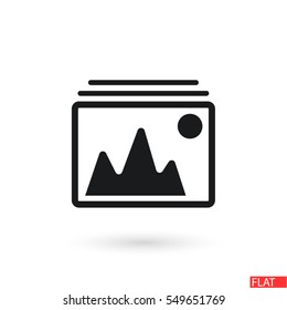 Vector Mountains Icon Symbol