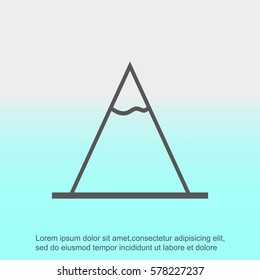 Vector Mountains Icon Symbol