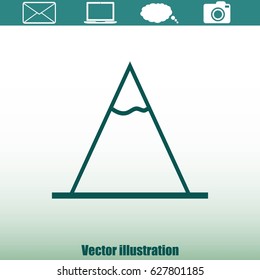 Vector Mountains Icon Symbol