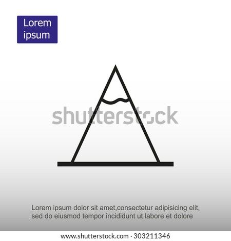Vector Mountains Icon Symbol