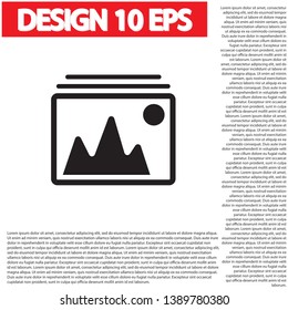 Vector Mountains Icon Symbol . Lorem Ipsum Illustration design
