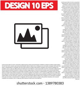 Vector Mountains Icon Symbol . Lorem Ipsum Illustration design