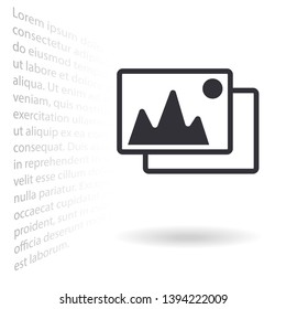 Vector Mountains Icon Symbol . Lorem Ipsum Illustration design